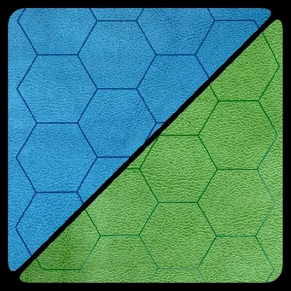 Time2Play 1 in. Reversible Hexes Battlemat Board Game, Blue & Green TI2738673
